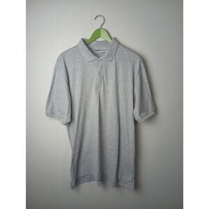 Basic Editions Vintage Gray Polo Shirt Short sleeve Men's XL